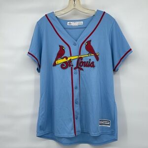 Majestic St Louis Cardinals button up baseball jersey